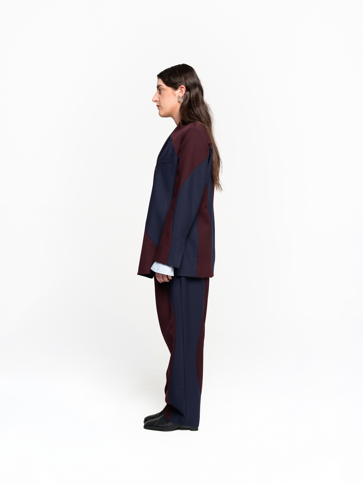 Cutout Pleated Suit Pants - Women
