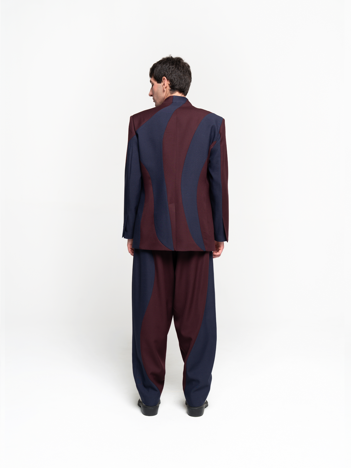 Cutout Pleated Suit Pants - Men