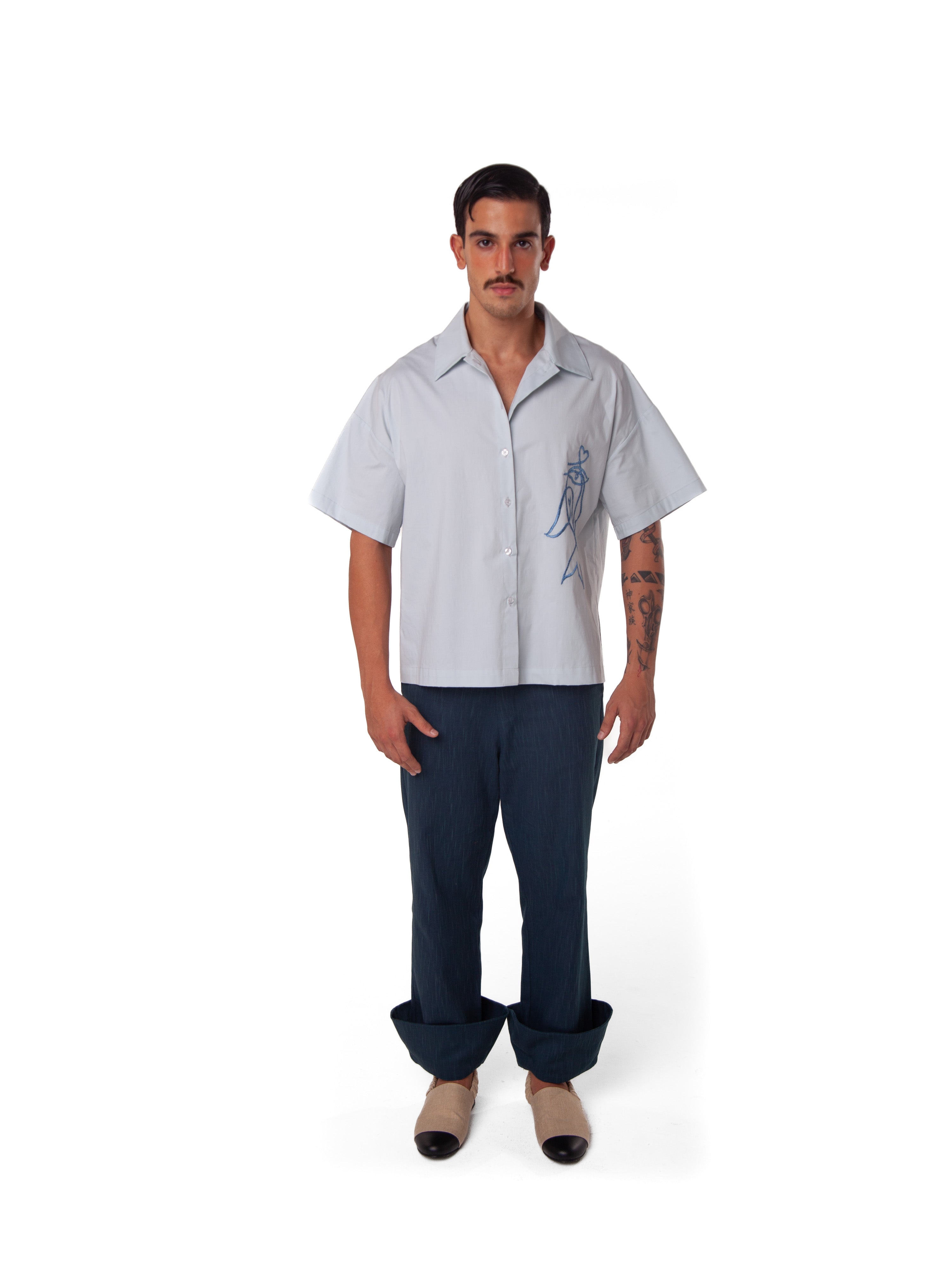 Fish Half Sleeve Shirt