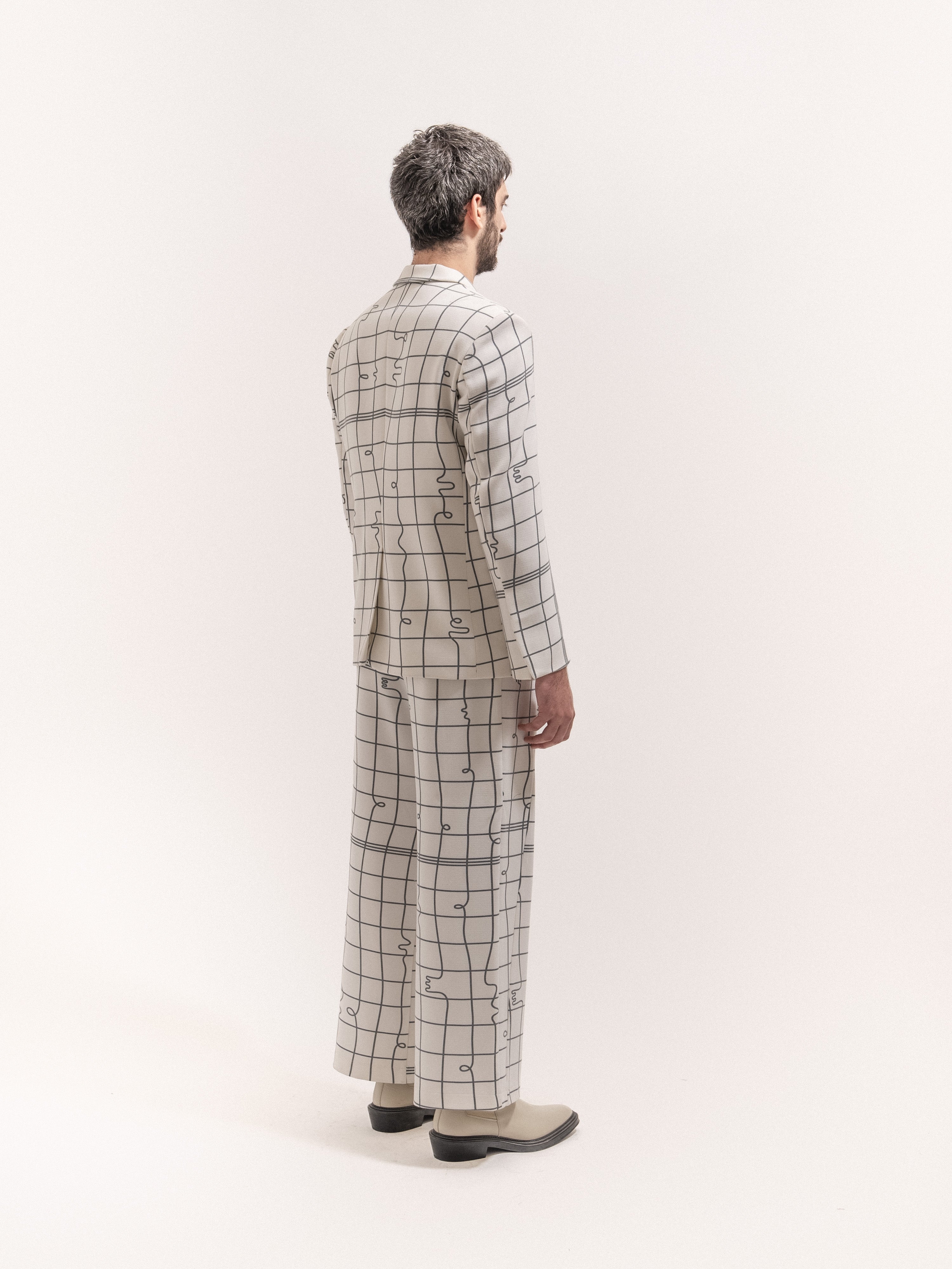 Grid Print Suit