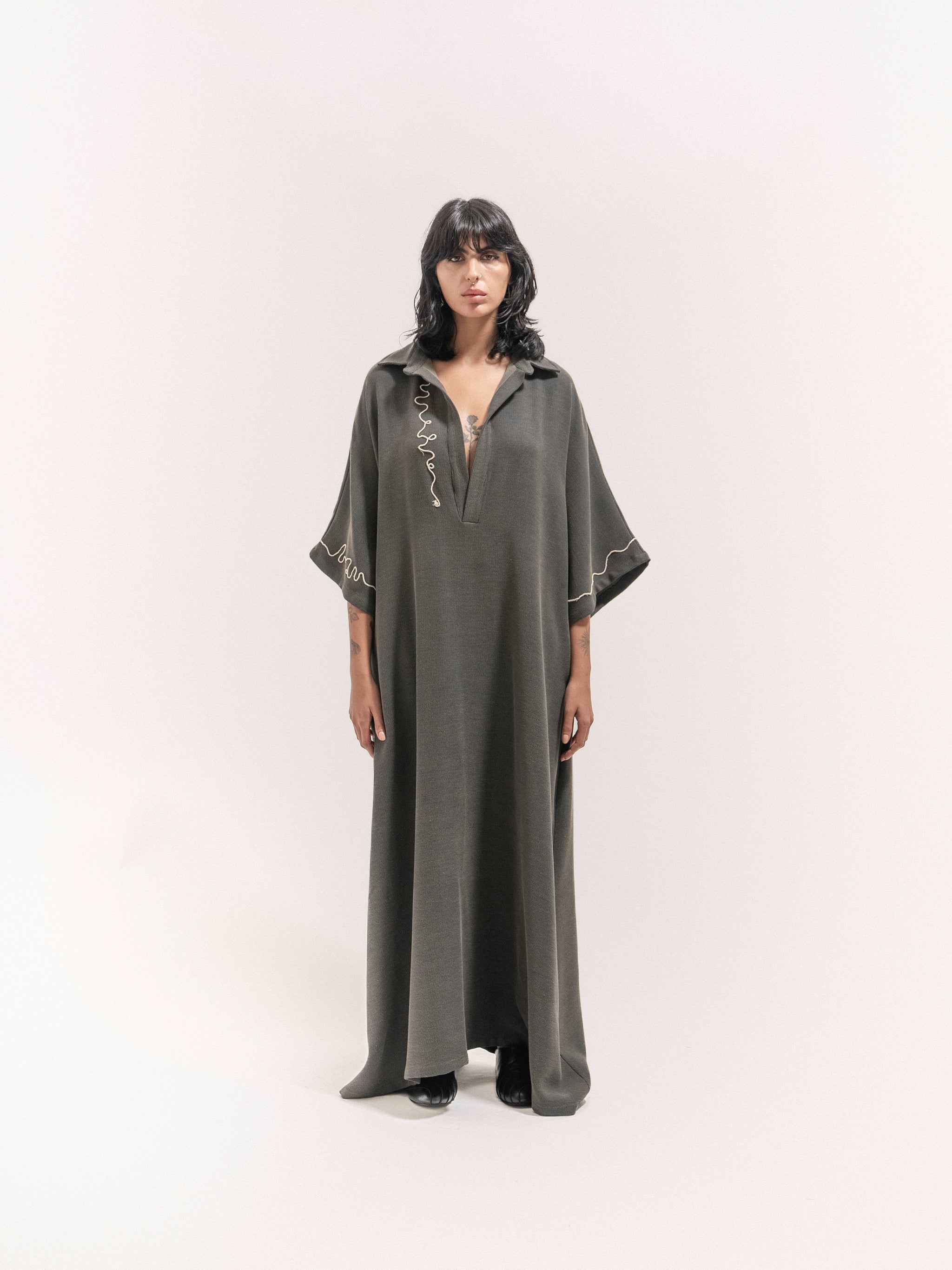 Abaya Yasmin Kaki