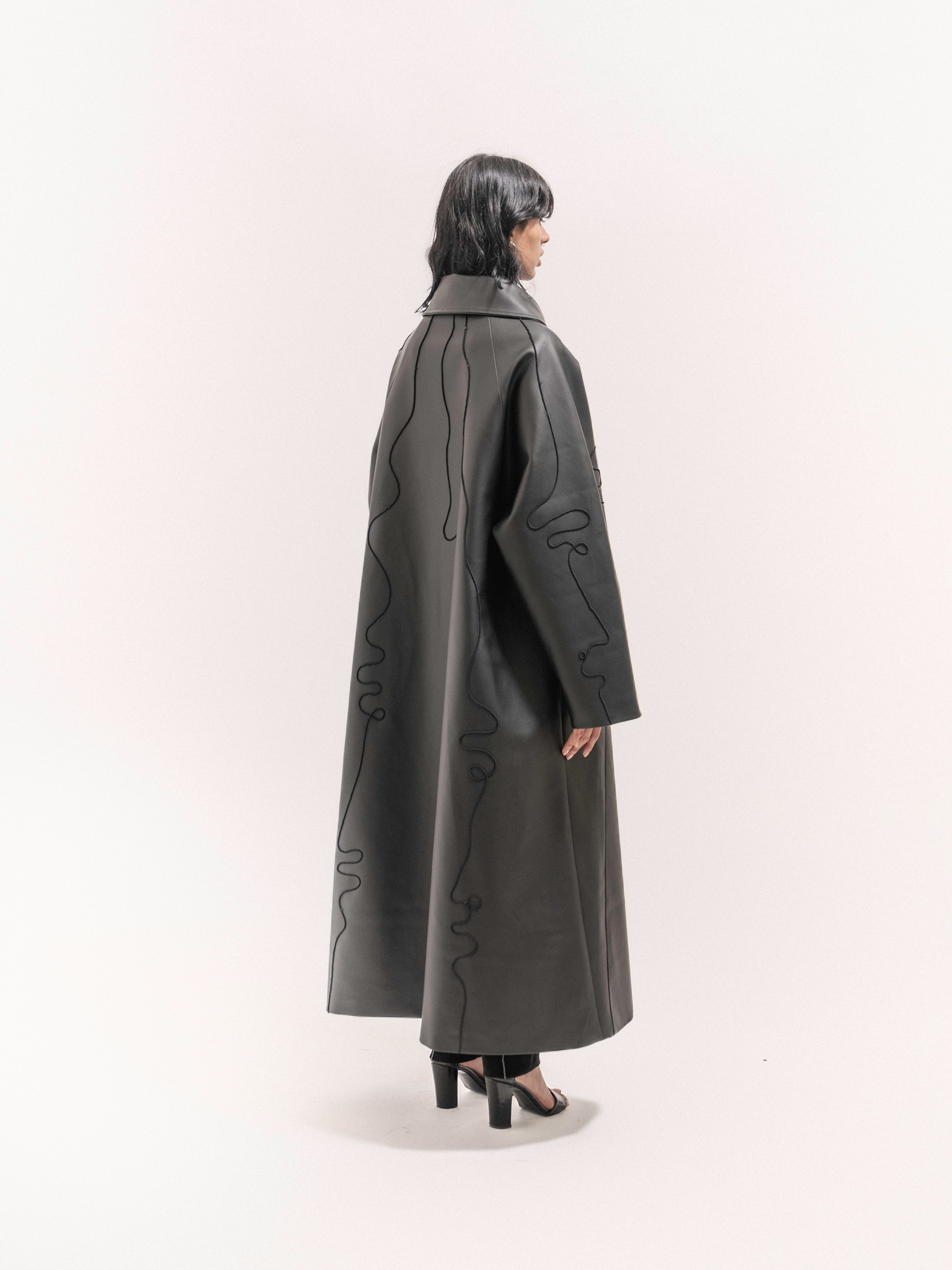 Leather Coat - Black