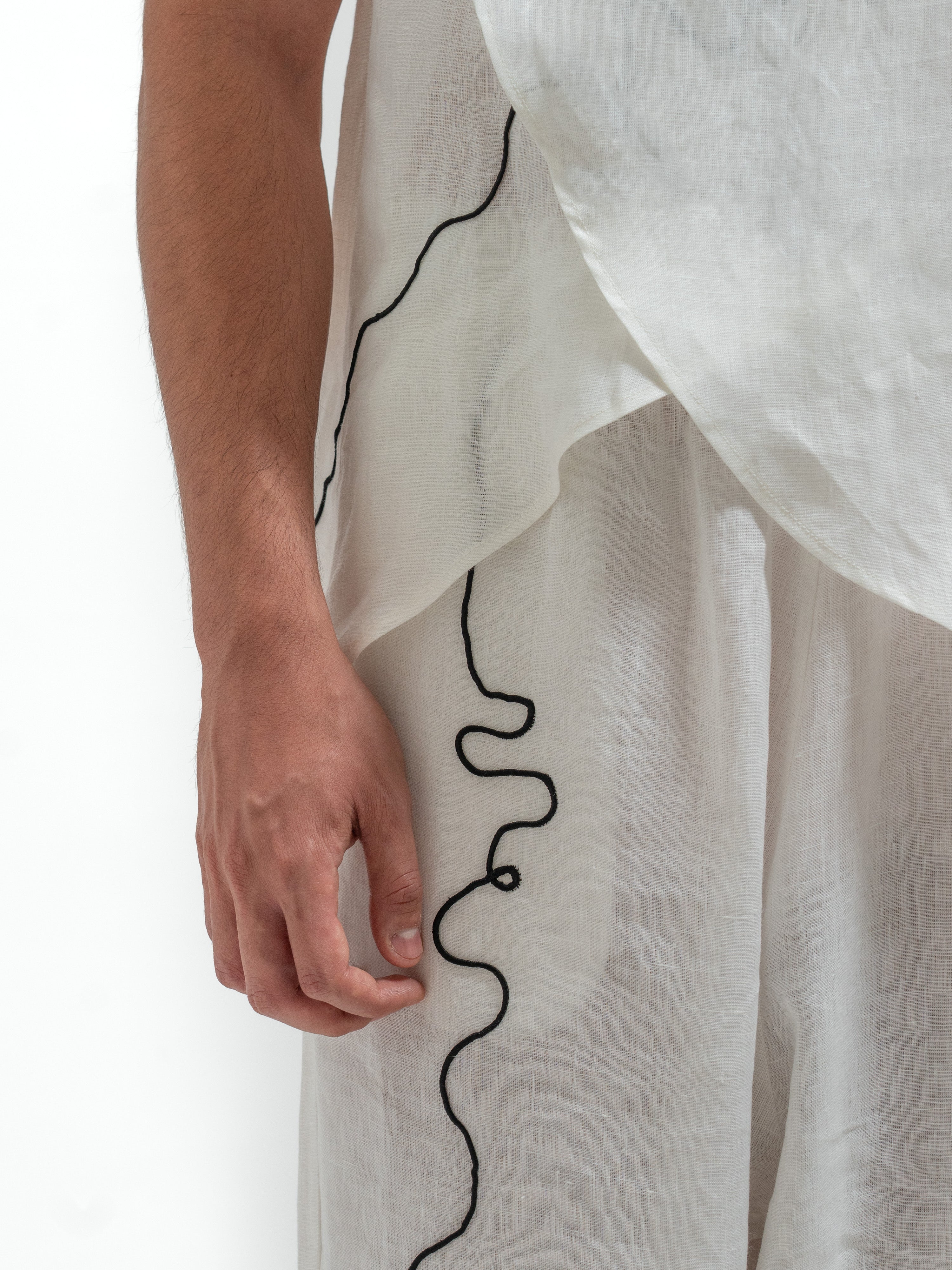 Over-Lapping Top - White