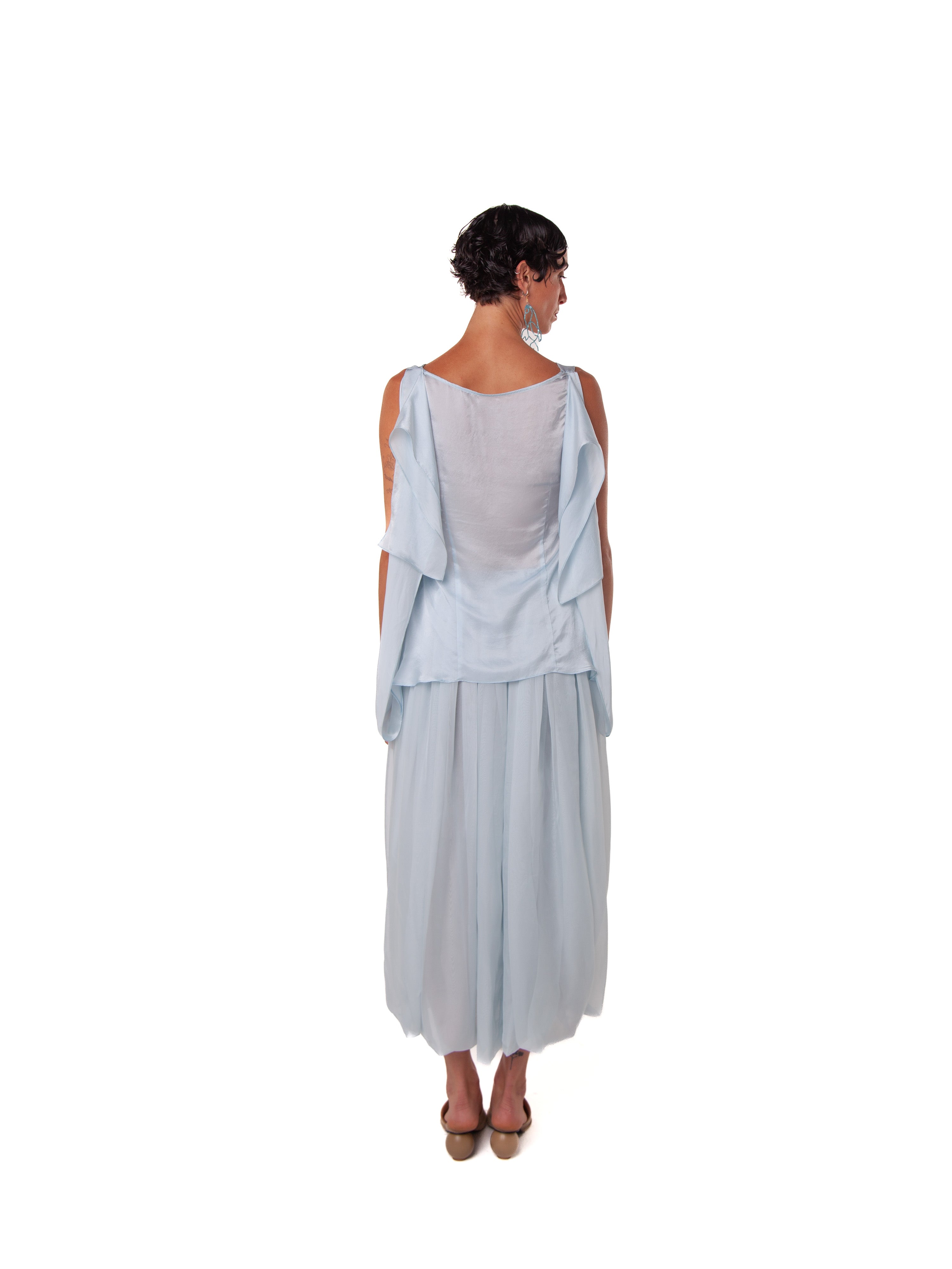 Loop Skirt - Blue Chiffon