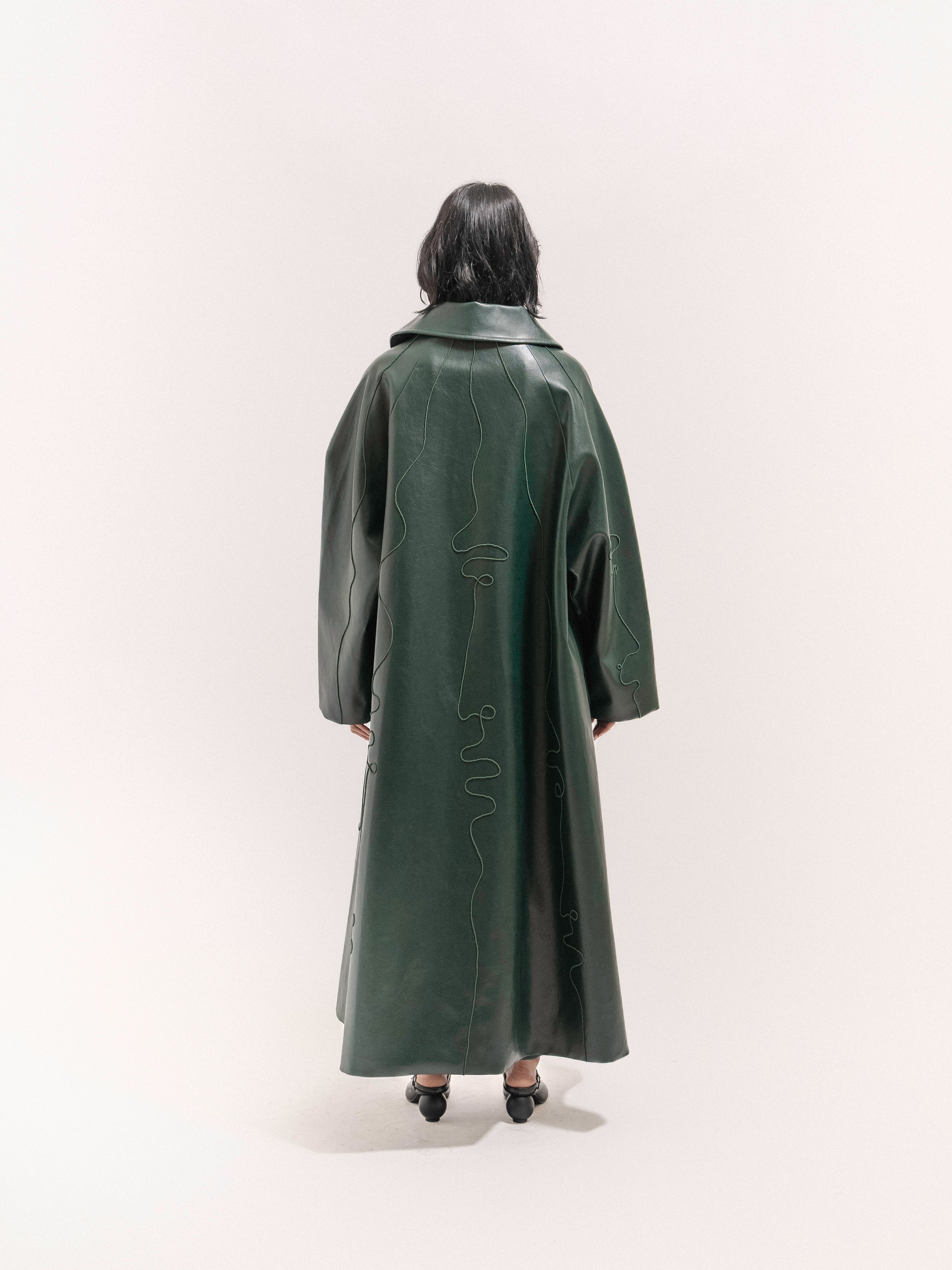 Leather Coat - Green