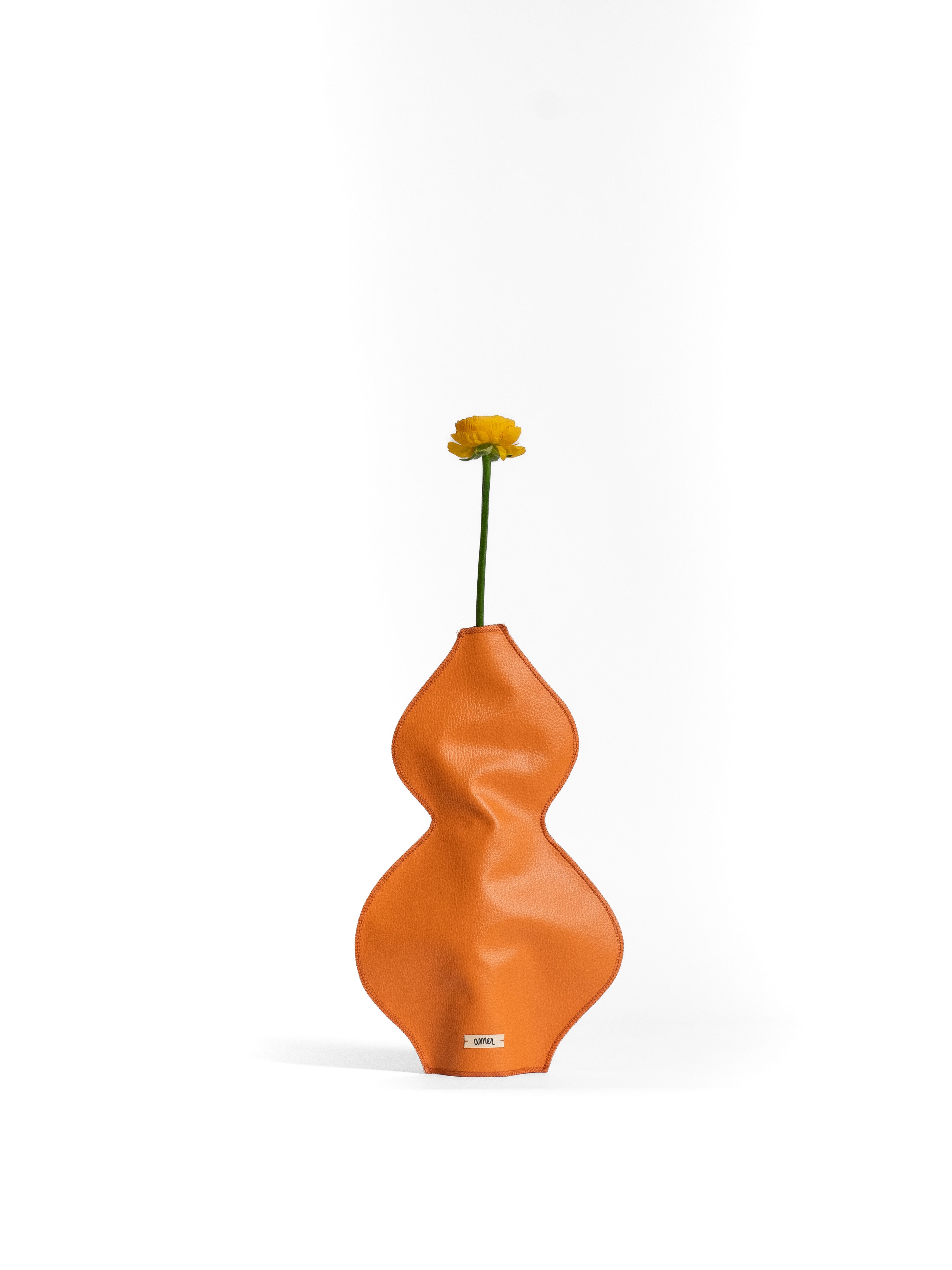 The Curved Face Vase - Orange