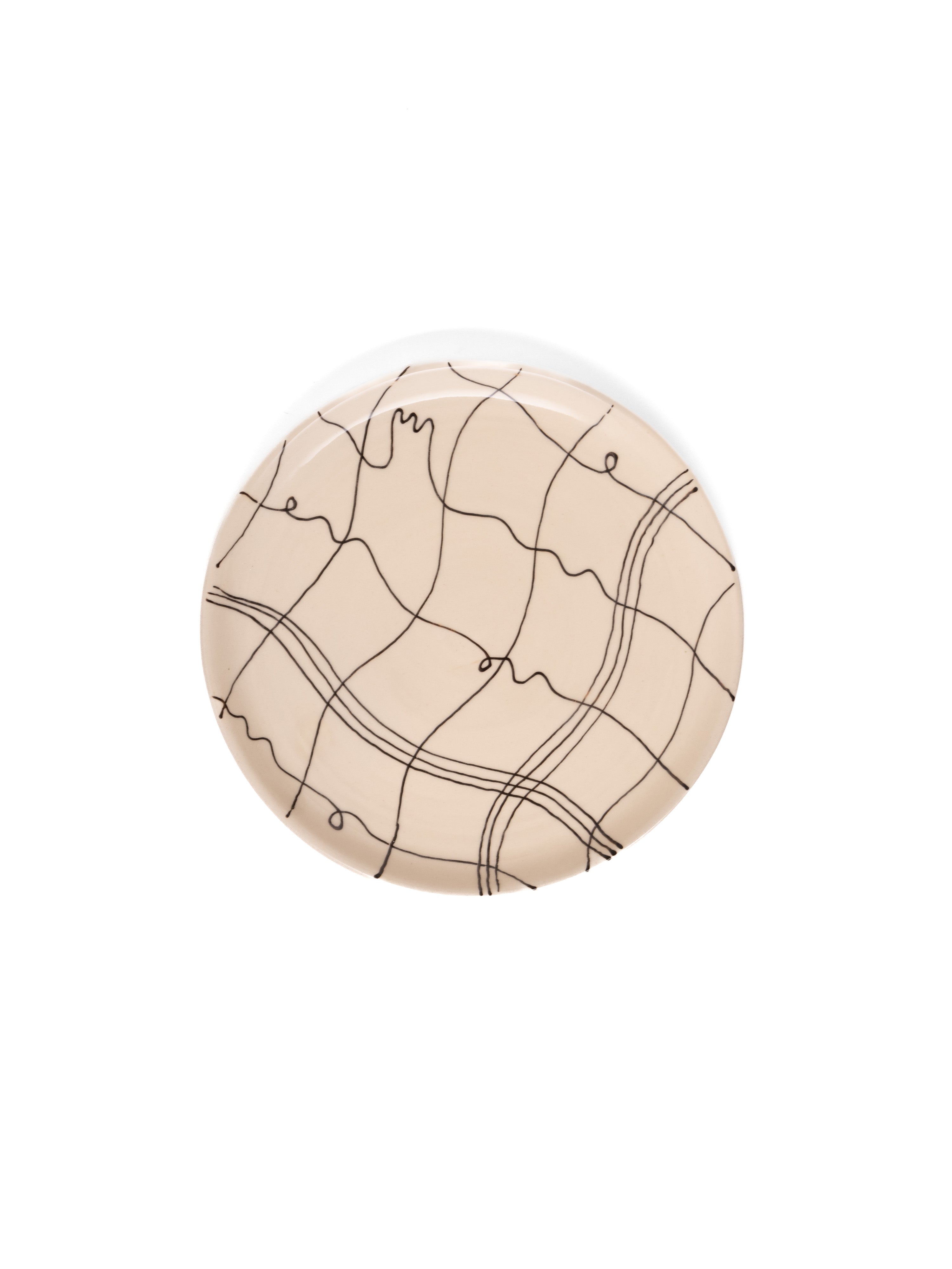 Grid Print Lunch Plate